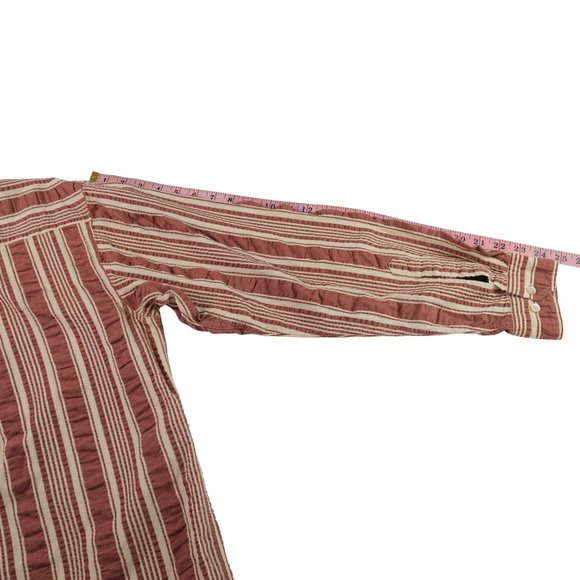 Hugo Boss Men's L Vintage Burgendy Striped Button Down Shirt - Picture 15 of 15